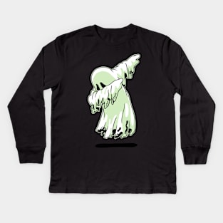 Dabbing Ghost Kids Long Sleeve T-Shirt